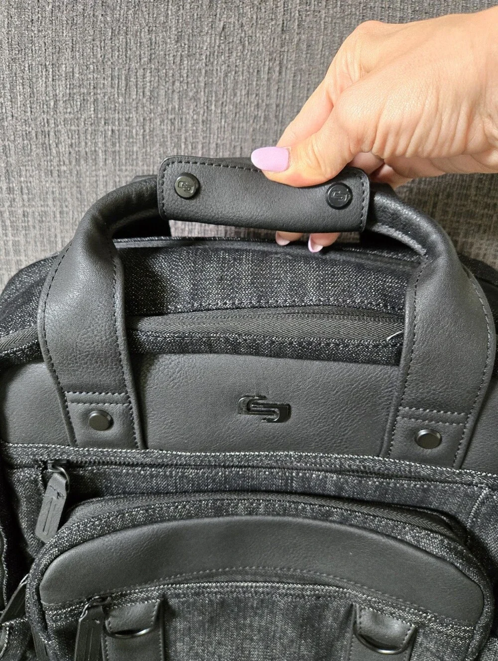 Solo Crosby Black Denim Backpack